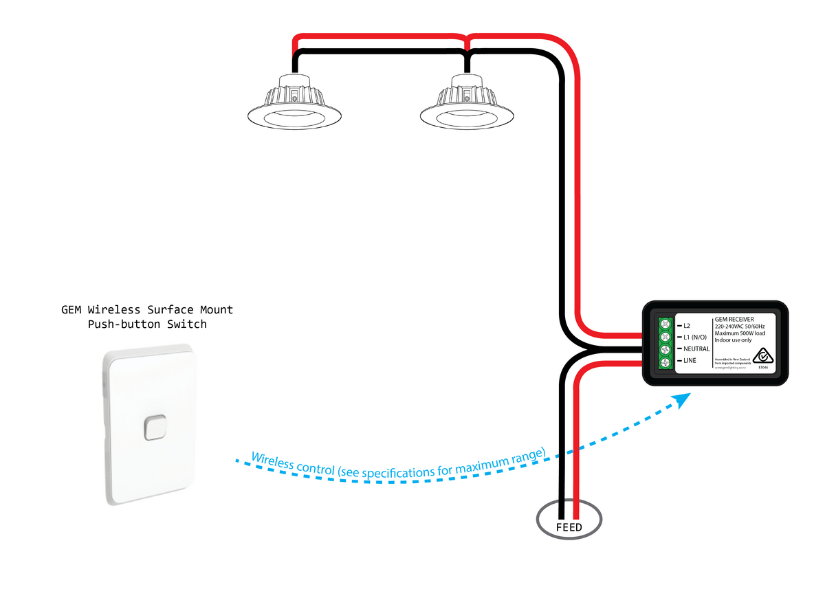 1-way switching — wireless only